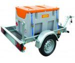 Cuve gasoil 430L sur remorque ADR avec pompe 12V
