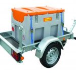 Cuve gasoil 430L sur remorque ADR avec pompe 12V