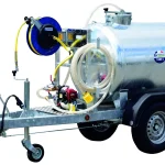Citerne à eau roulante 1000L 90km/h 1 essieu flèche fixe Espaces verts PTC 1,5T