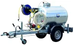 Citerne à eau roulante 1000L 90km/h 1 essieu flèche fixe Espaces verts PTC 1,5T