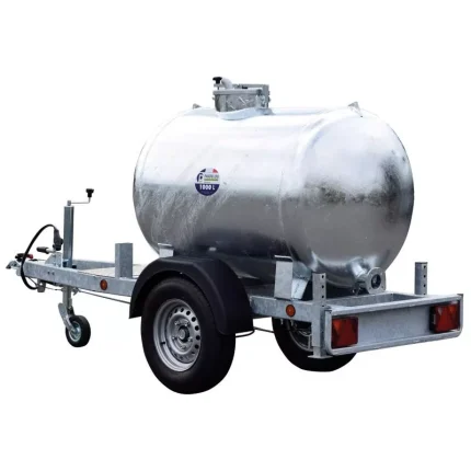 Citerne à eau roulante 1000L 90km/h 1 essieu flèche fixe PTC 1,5T